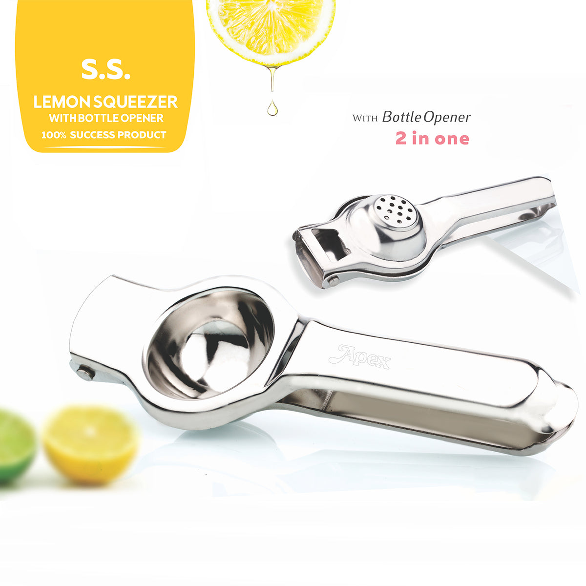 Apex Heavy Duty Stainless Steel Lemon Press Squeezer