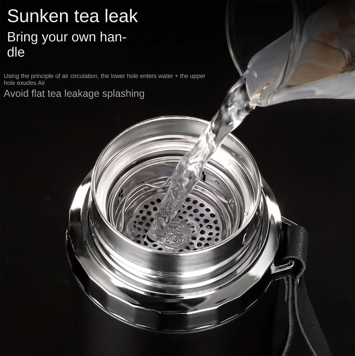 Vacuum Insulated Water Bottle 1000ml Steel Hot And Cold Flask With Cup Lid (1 Pc)