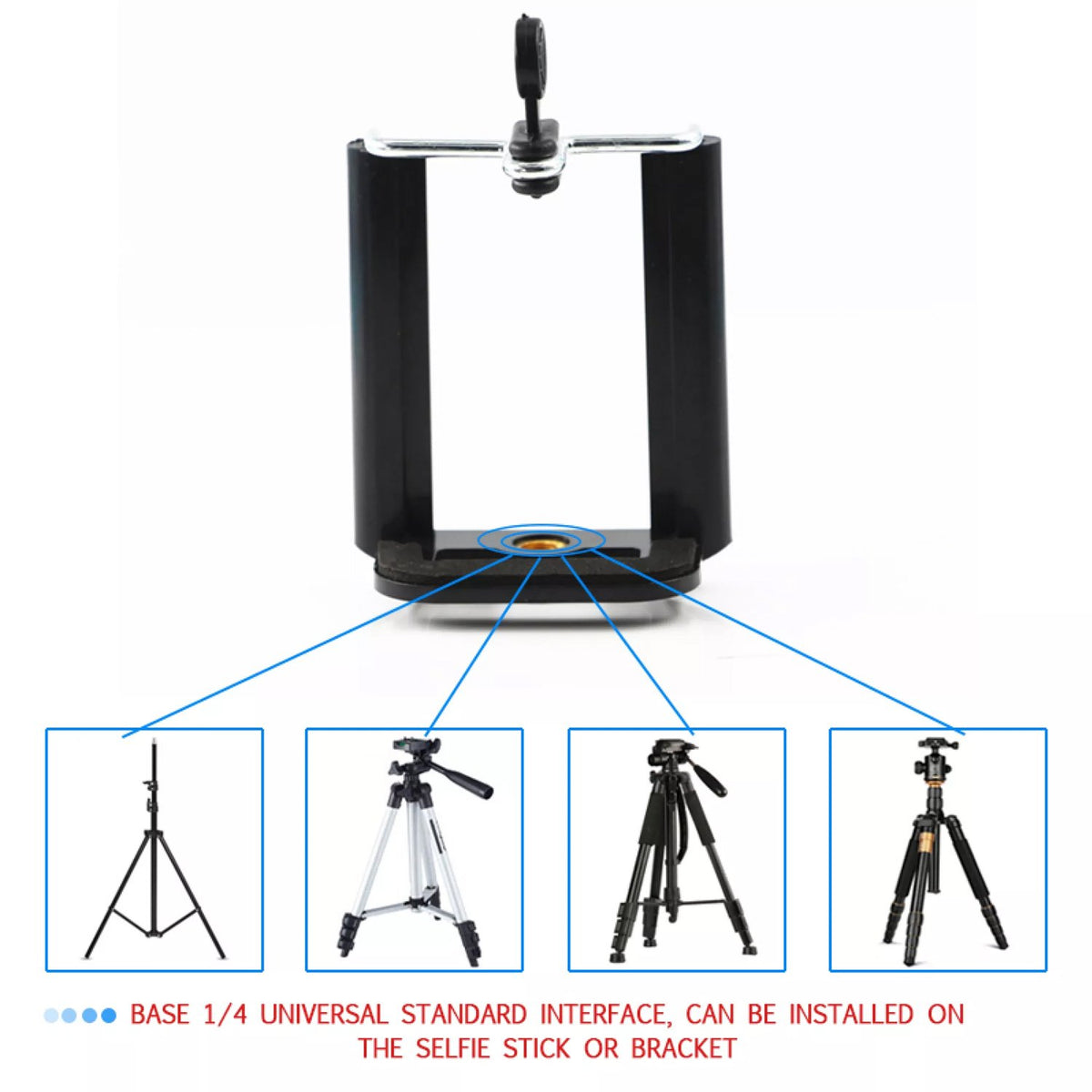 7338 Mobile Holder Attachment For Selfie Stick And Mobile Tripods