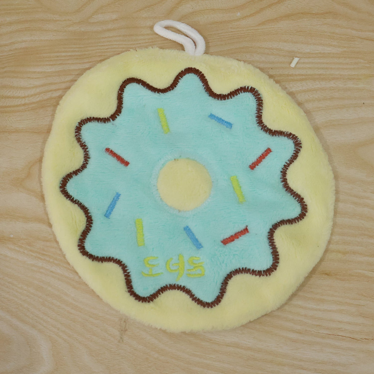 Cartoon Donut Microfiber Hanging Hand Towel Quick Dry Kitchen Cloth (1 Pc)